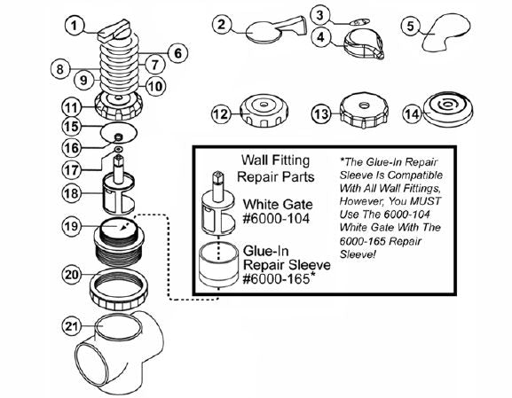 6540-876 Diverter Cap all 2001-2003 Models