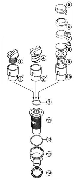 6000-178 Air Controls Internal Components: Knob (1999-2000)