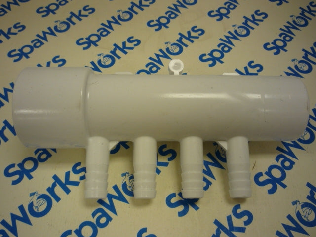 100681 Air Control: Manifold, 1" x 3/8" Barded 4-Port