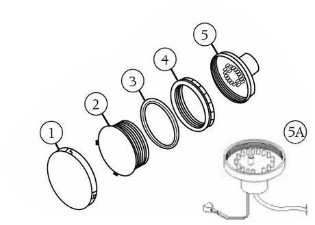 6540-443 Twist-Lock Wall Fitting Nut: Standard Footwell Light Assembly (2007+)